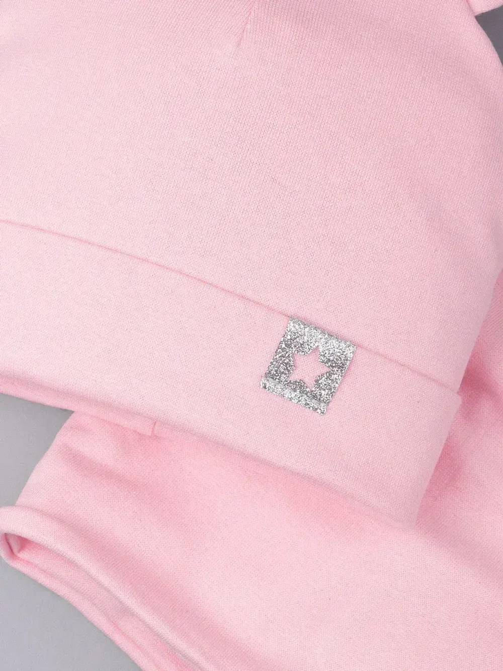 Шапка для девочки с ушками осенняя и снуд