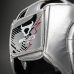 Боксёрский шлем Venum Ringhorns Charger Headgear silver/black