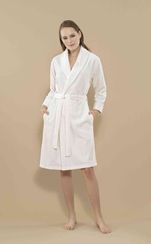 ANTOINETTE кремовый махровый женский халат Tivolyo Home (Турция)