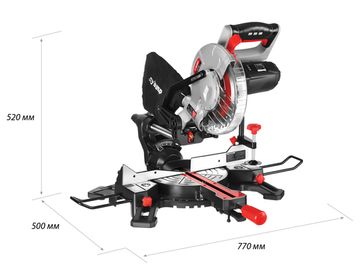 ЗУБР ЗПТ-210-1600 ПЛ пила торцовочная с протяжкой, d 210 х 30 мм, 1600 Вт