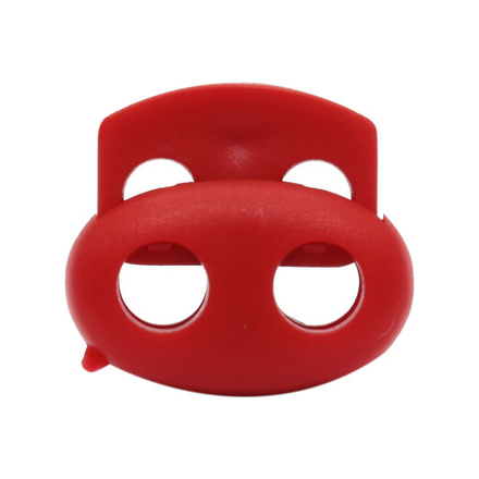 Фиксатор Овал мал. 2отв. d=4мм, 14*17мм, цв.яр.красный