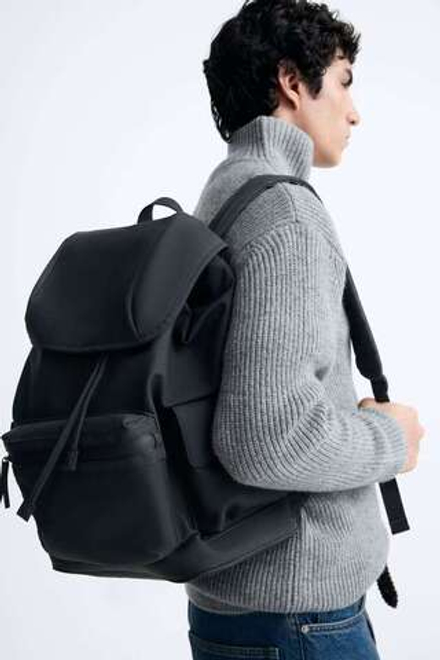 ZARA РЮКЗАК EXPLORER, ЧЕРНЫЙ