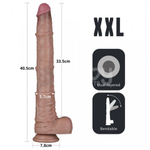 Фаллоимитатор Lovetoy King Sized (33,5*5,7) с двойным покрытием, телесный