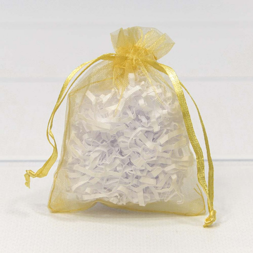 Мешочек 7х9см Органза (Золотой)