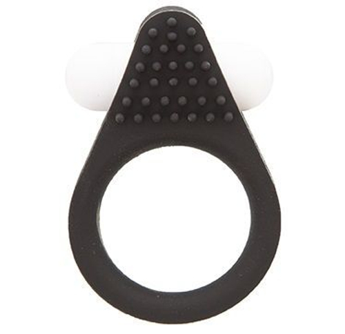 Чёрное эрекционное кольцо Silicone Stimu-Ring