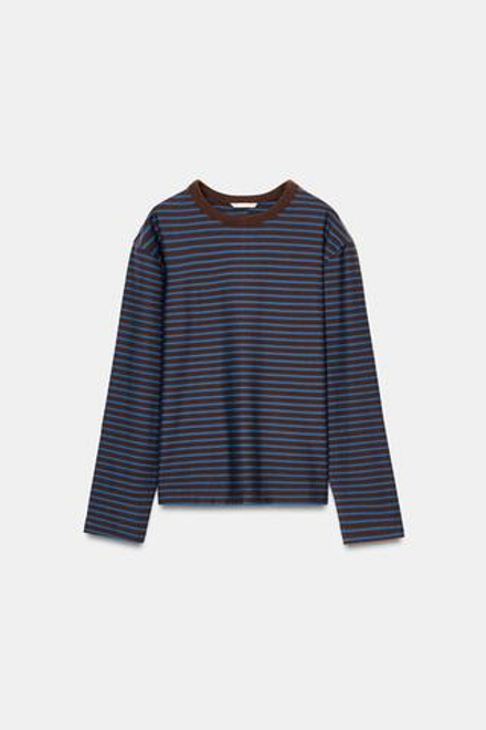 ZARA ФУТБОЛКА В ПОЛОСКУ С ДЛИННЫМИ РУКАВАМИ, ПОЛОСКИ