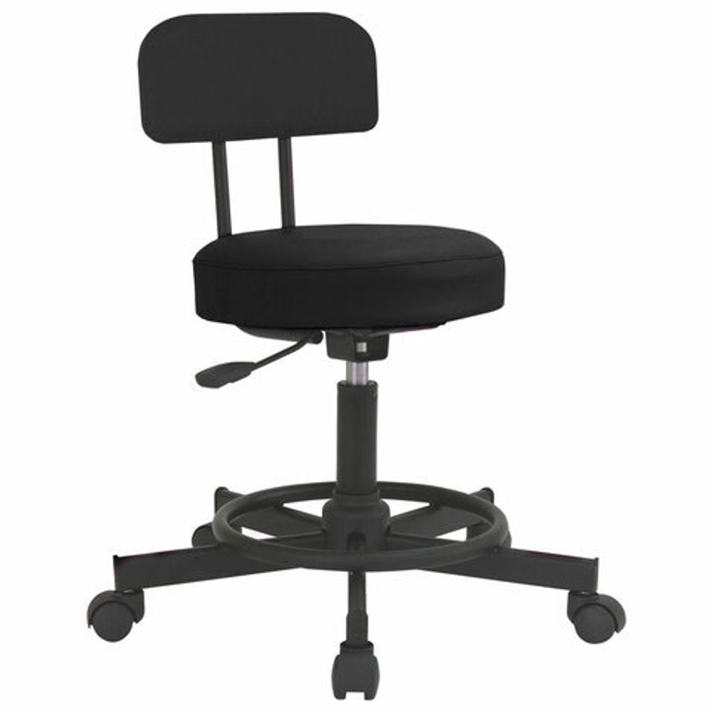 Кресло РС12, без подлокотников, кожзам, черное, РС01.00.12-201-