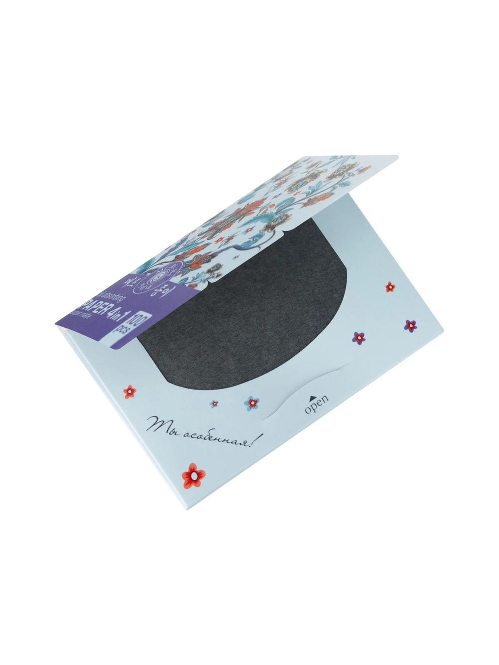 [MI-RI-NE] Матирующие салфетки для лица 4 в 1 БАМБУКОВЫЙ УГОЛЬ Super Matte, 100шт*10гр