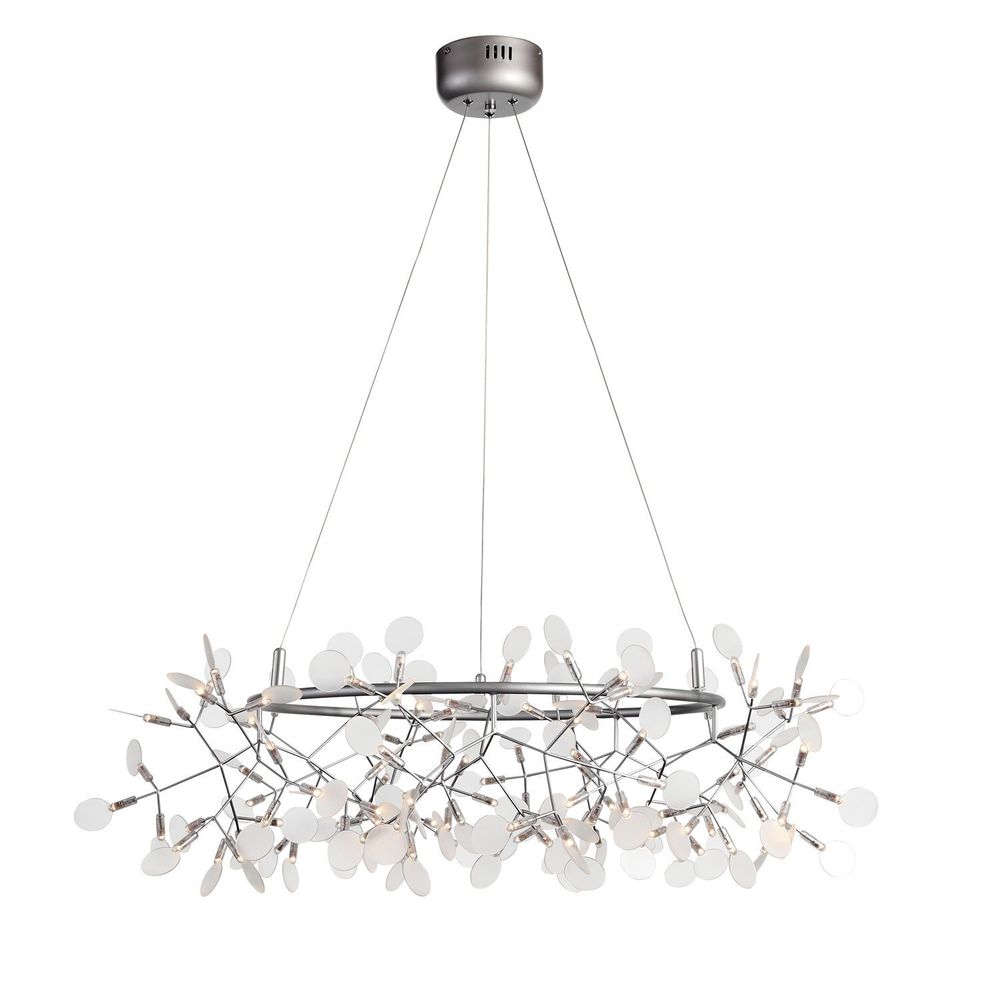 SL379.103.135 Люстра подвесная ST-Luce Серебристый/Белый LED 135*0,3W 3500K RAFINA