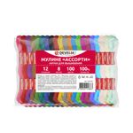 Нитки для вышивания (мулине), набор 100 цветов, 8 м, полиэфир, DEVELIA (Девелиа), 665432