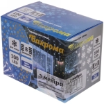 Гирлянда для улицы БАХРОМА ш3м* в40/60см 100 ламп LED, прозр. пров, 8 реж, IP-54, Синий (возможность соединения)