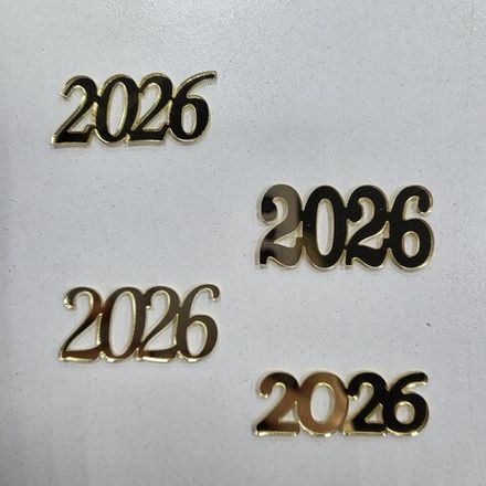 Декор акриловый 2026 (в ассортименте), 1 шт