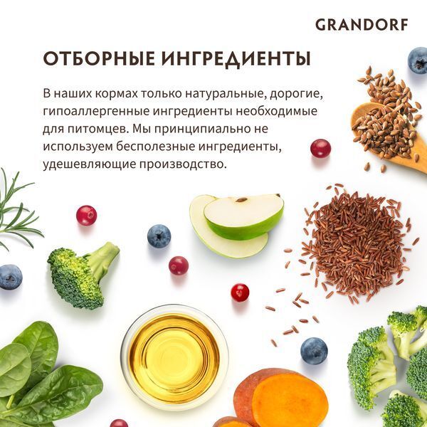 Уценка! Повр.упак. / Сухой корм Grandorf DOG 4 Meat PROBIOTIC MINI для взрослых собак мелких пород, 4 мяса с пробиотиками