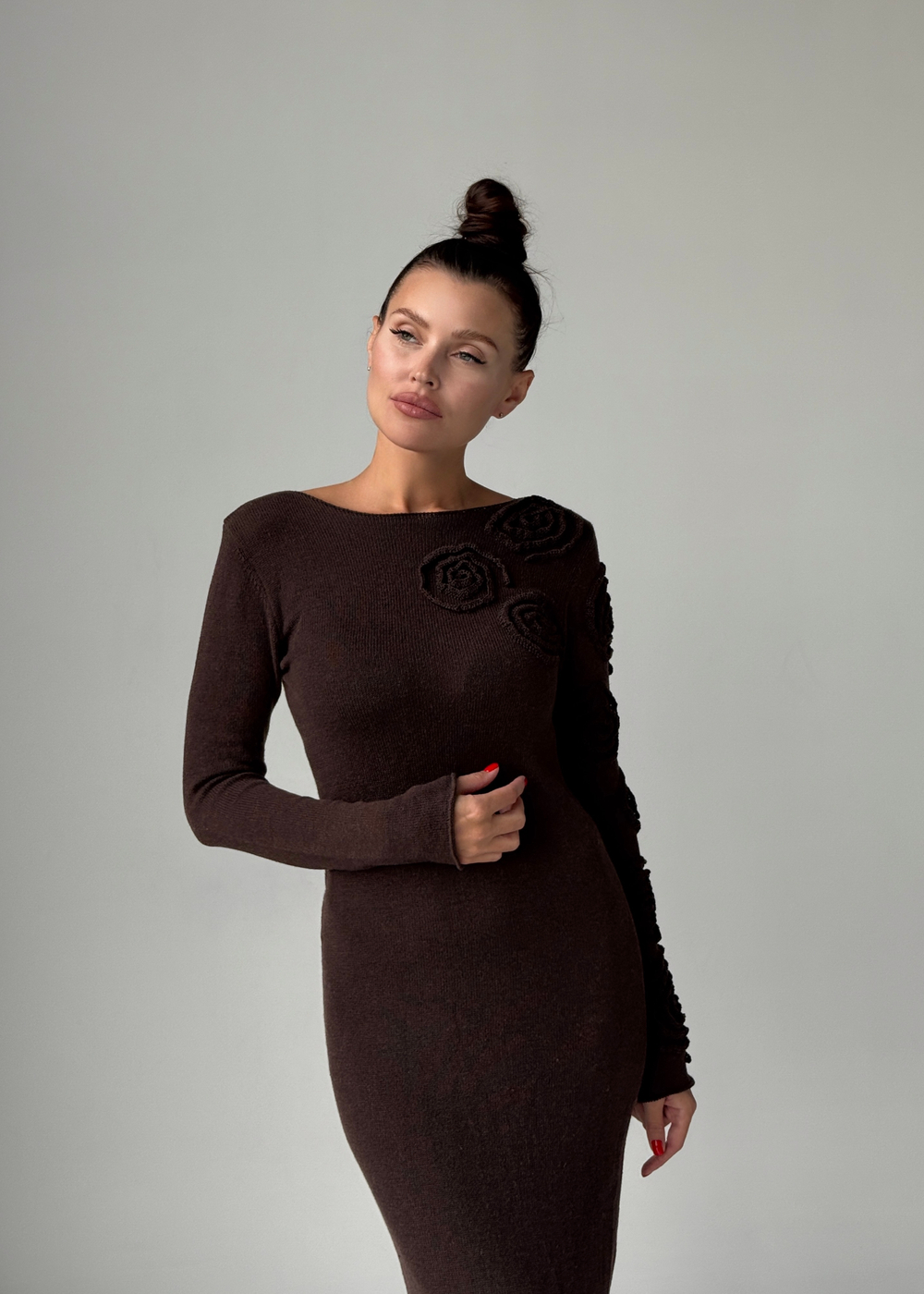 Платье с розами MALETTA