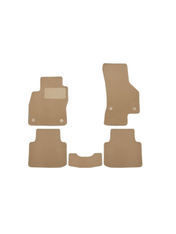 Коврики в салон для SKODA Superb, 2015-2019, 2019-, седан, 5 шт. (текстиль, бежевые) KLEVER04451822112KH