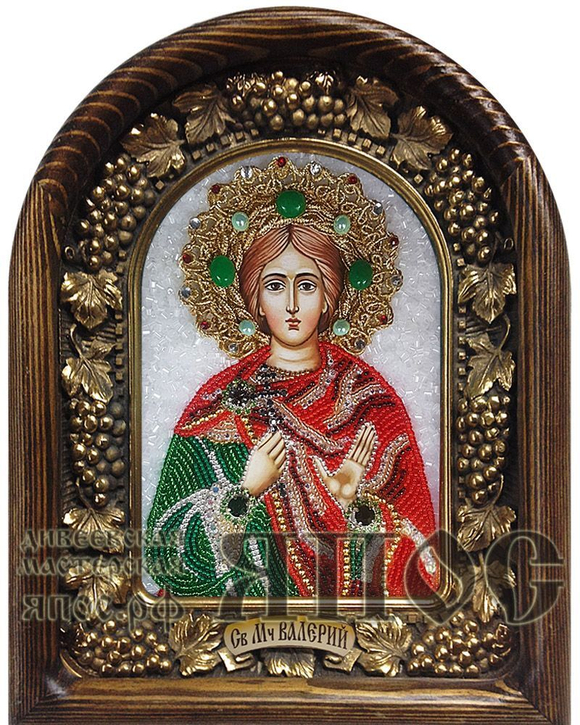 Икона Святой мученик Валерий бисер