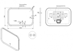 Зеркало со встроенной подсветкой ES-3310KDG Esbano 1000х700