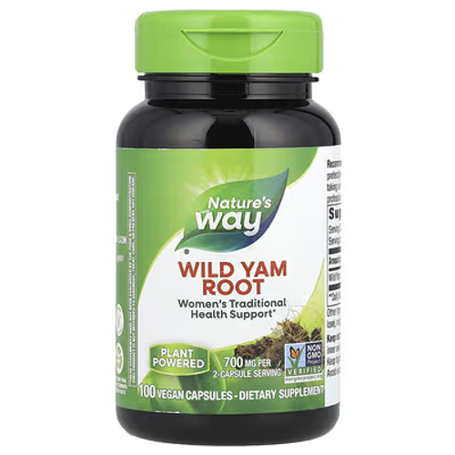 Natures way Wild yam root 100 veg caps.