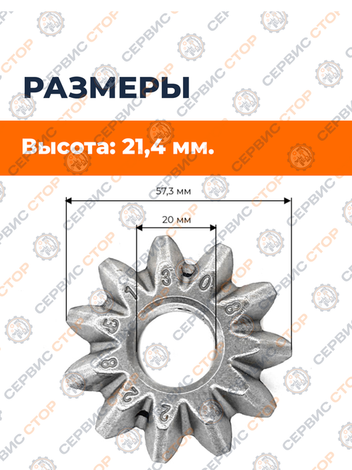 Сателлит дифференциала КПП Z-11 Кентавр 224/244 (тип 2)