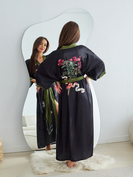 Халат женский шелковый AMELIA