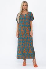 Платье Вистерия (лазурно-оранжевое) П15347-5М LT Collection