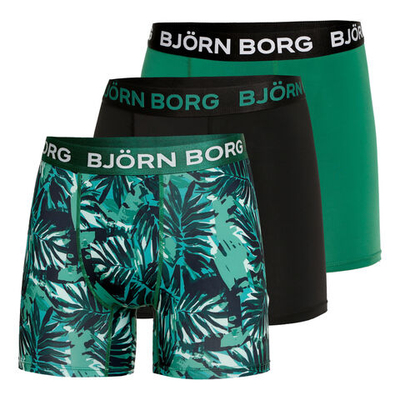 Björn Borg Performance Boxer Shorts 3 Pack Men - Green, Black