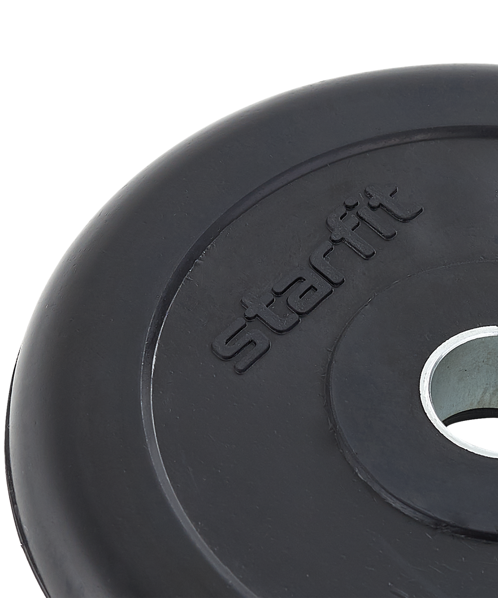 Диск обрезиненный BB-202 d=26 мм, стальная втулка, черный, 5 кг