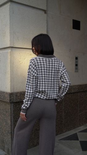 Костюм женский трикотажный шоколадного цвета