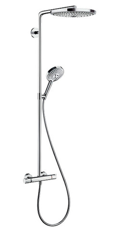 Душевая система Hansgrohe Raindance Select 300 2jet Showerpipe хром 27133000 с термостатом