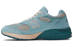 Joe Freshgoods x New Balance NB 993 comfortable fabric leather non-slip wear-resistant breathable low-top casual running shoes for men and women with the same blue-green American products