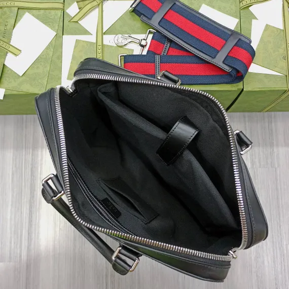 Мужской портфель Gucci GG Briefcase, серый