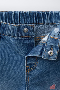 ZARA ДЖИНСЫ STRAIGHT LILO & STITCH © DISNEY, СИНИЙ