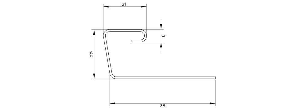 J-профиль FineBer Classic Color Салатовый 3050 мм