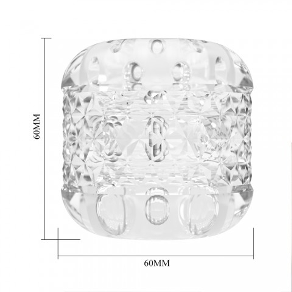 Мастурбатор с текстурированным каналом Crystle прозрачный