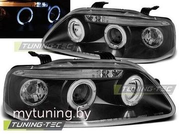 Передние фары angel eyes black для Chevrolet Aveo T200