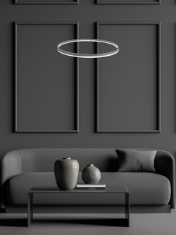 Люстра подвесная светодиодная Lanbos, 38 Вт LED, до 12 кв м, белая