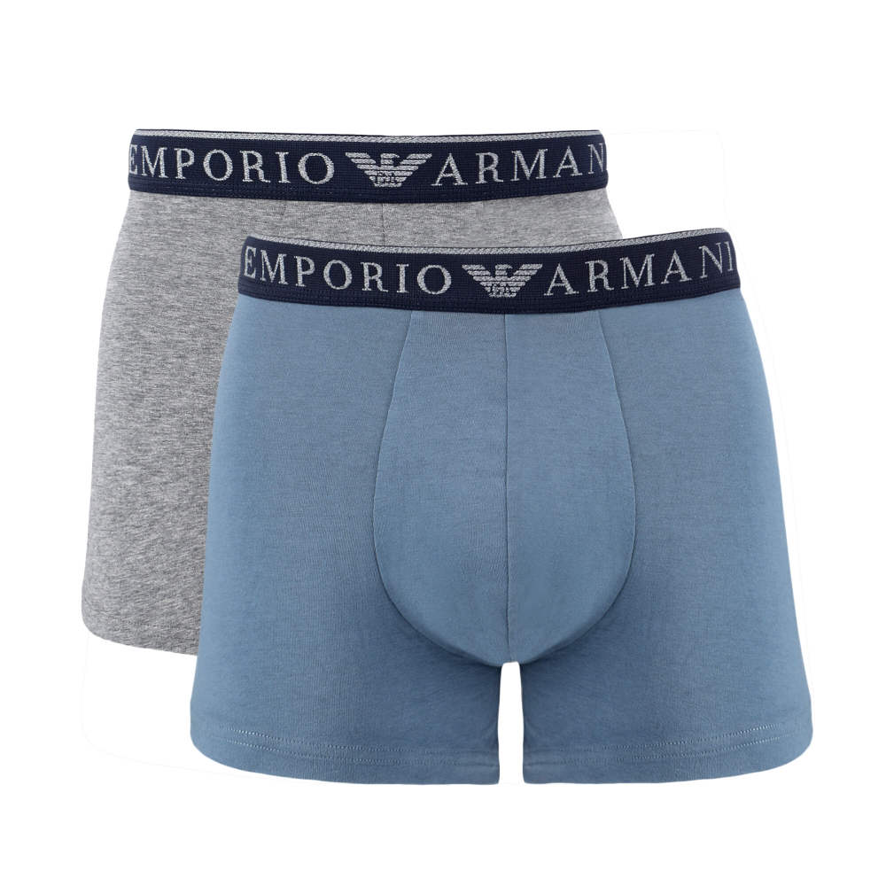 Набор мужских трусов хипсов 2в1 (серый, серо-голубой) Emporio Armani 111769_4F720 15349