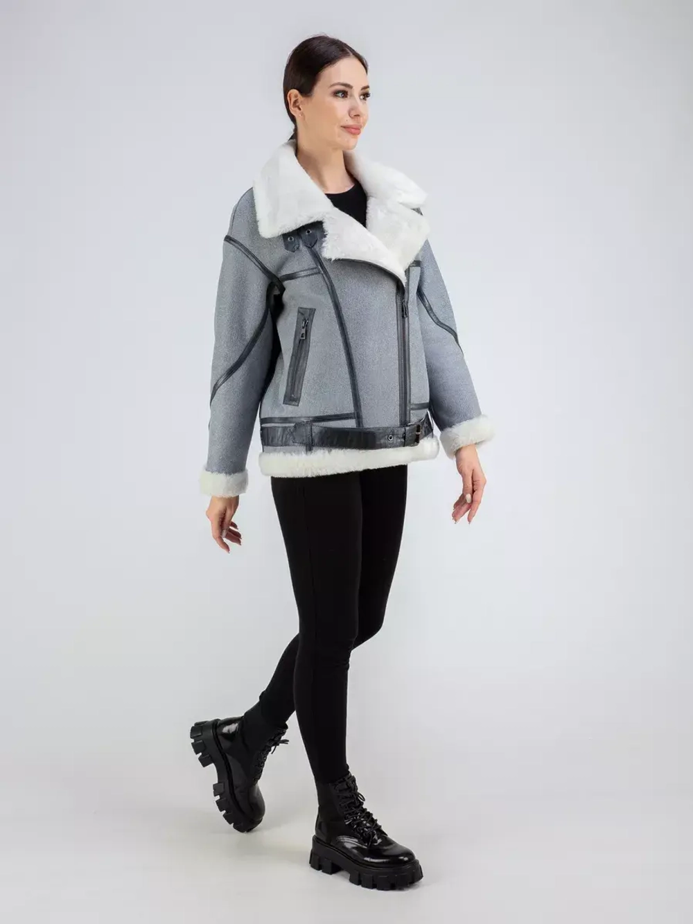 Дубленка авиатор натуральная зимняя