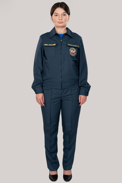 Костюм летний  женский МЧС (Патруль-240, серо-синий)