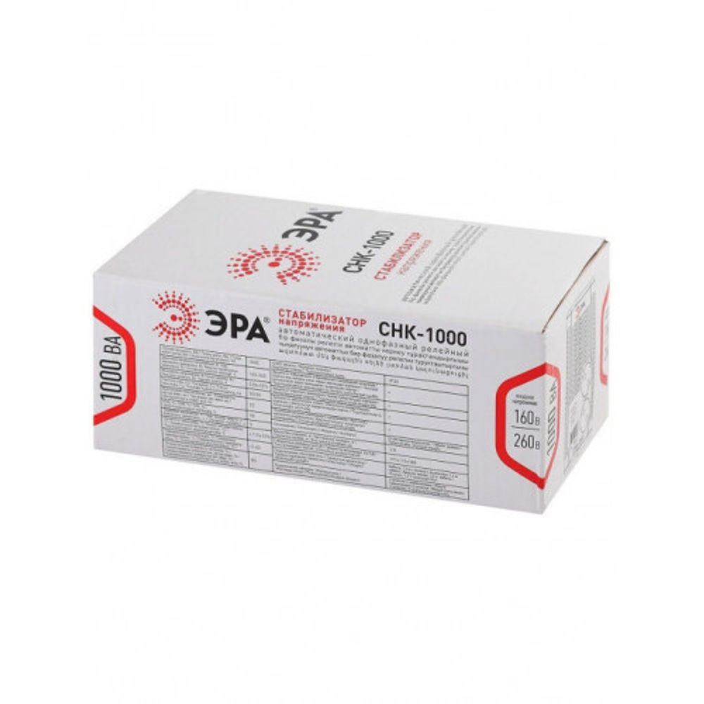 СНК-1000 ЭРА Стабилизатор напр. компакт, 160-260В/220В, 1000ВА
