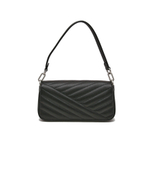 кожаная сумка через плечо kira chevron TORY BURCH - черный(90456)