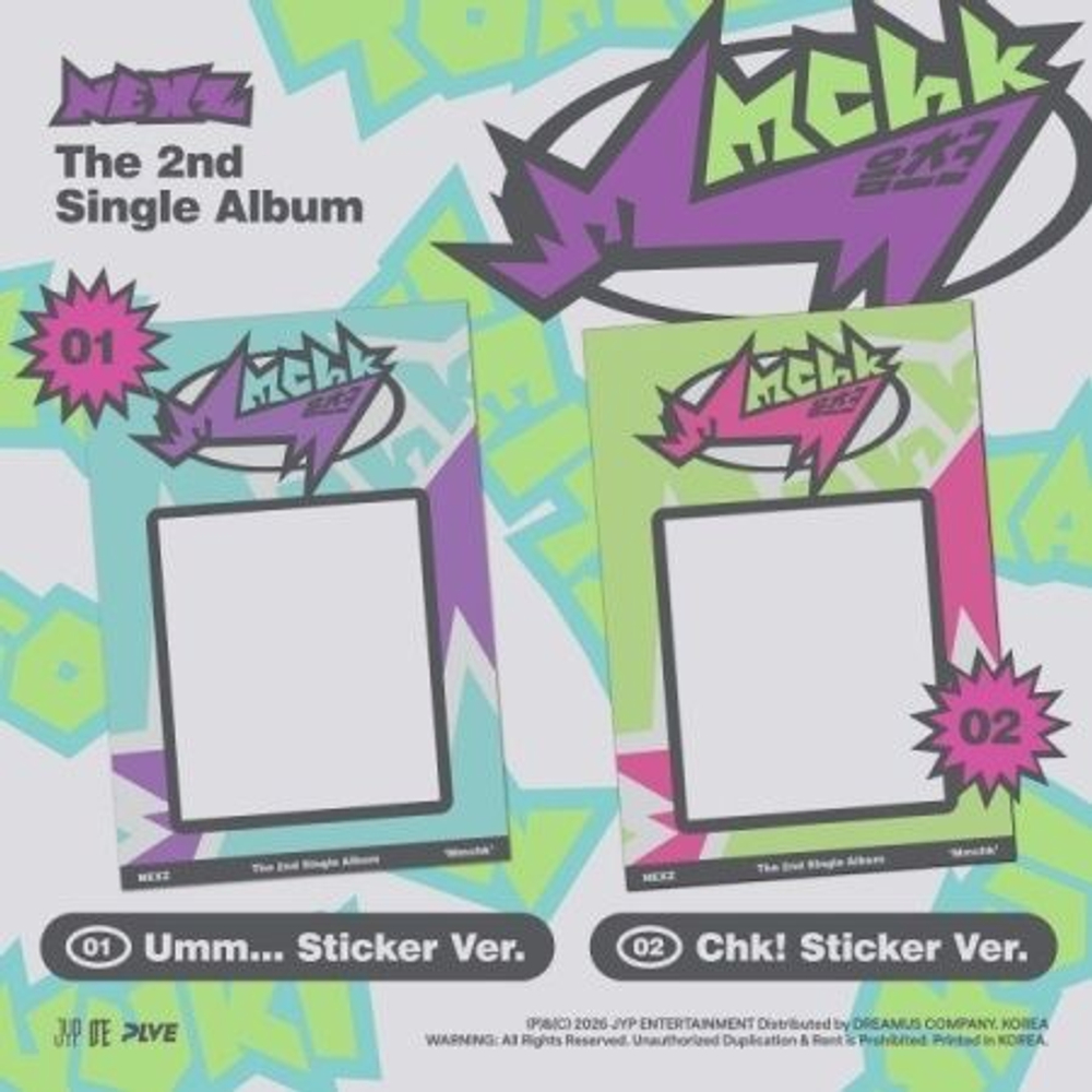Альбом NEXZ - MMCHK 2nd Single Album STICKER 2 Version SET