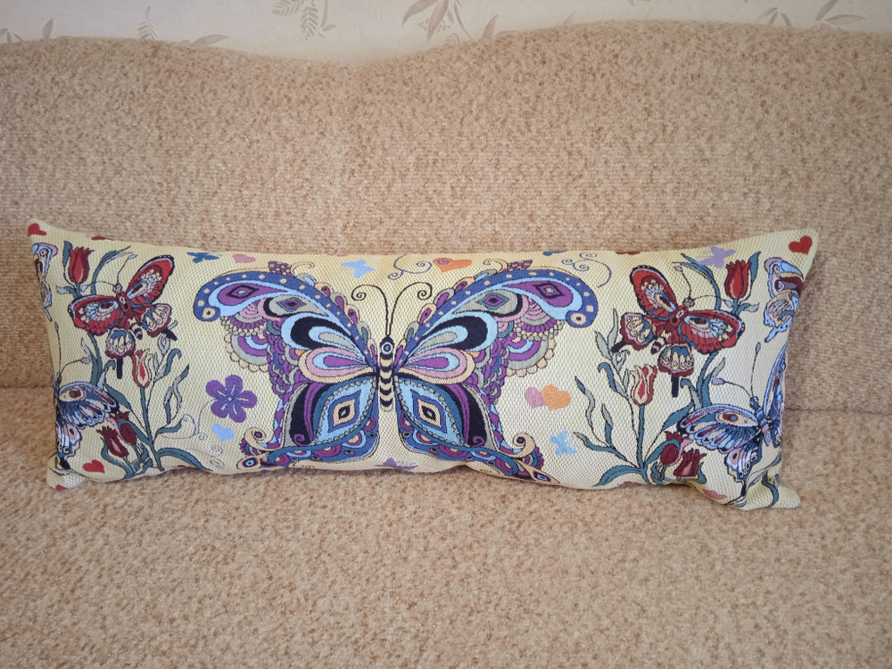 Декоративный гобеленовый чехол Бабочки 34х87