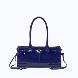 MANC КОЖАНАЯ СУМКА "BABY JANE", ТЕМНО-СИНИЙ