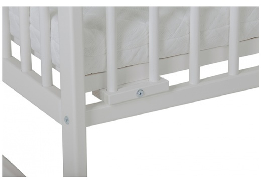 Кровать детская "Луна" Колесо-качалка Белый Арт. ДМ 01.01