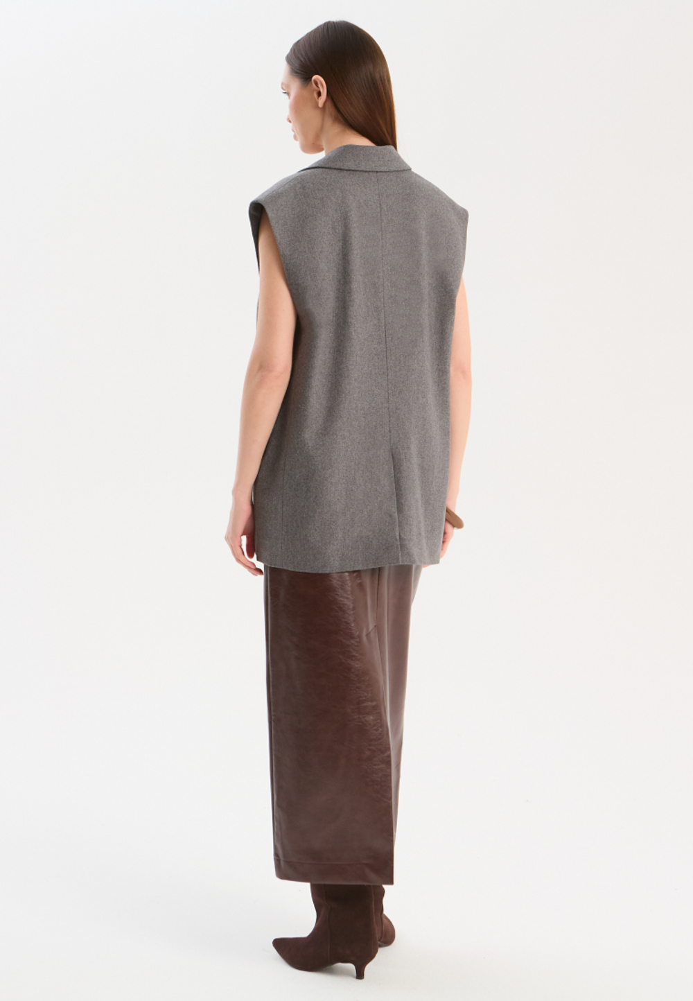 Жилет оверсайз из смесовой шерсти