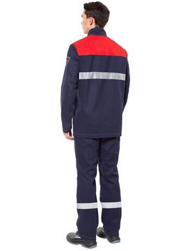Костюм сварщика "Стопфаер" брюки (т.синий/красный)
