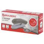Степлер №24/6 26/6 BRAUBERG "Original" до 25 листов серый (3 штуки в упаковке)