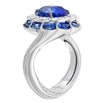 Кольцо с Сапфирами и Бриллиантами, R0119-0/2