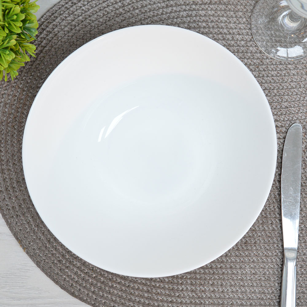 Салатник 700мл 18см White, стеклокерамика, Jewel